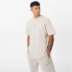 Image of Jack Wills Jacquard T-Shirt - Beige