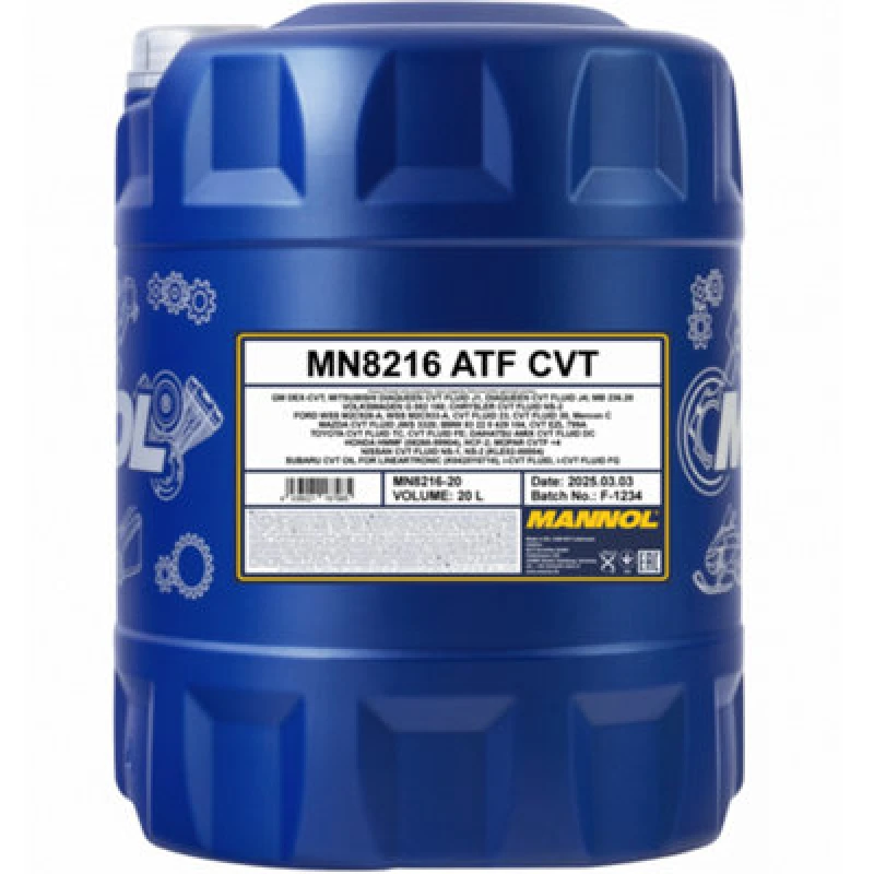 Image of Mannol Atf Cvt 8216 20L Synthetic Gear Oil
