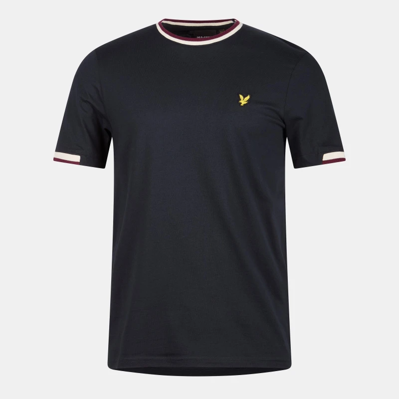 Image of Lyle & Scott Navy Half Tipped T-Shirt Navy Male S 237625UK