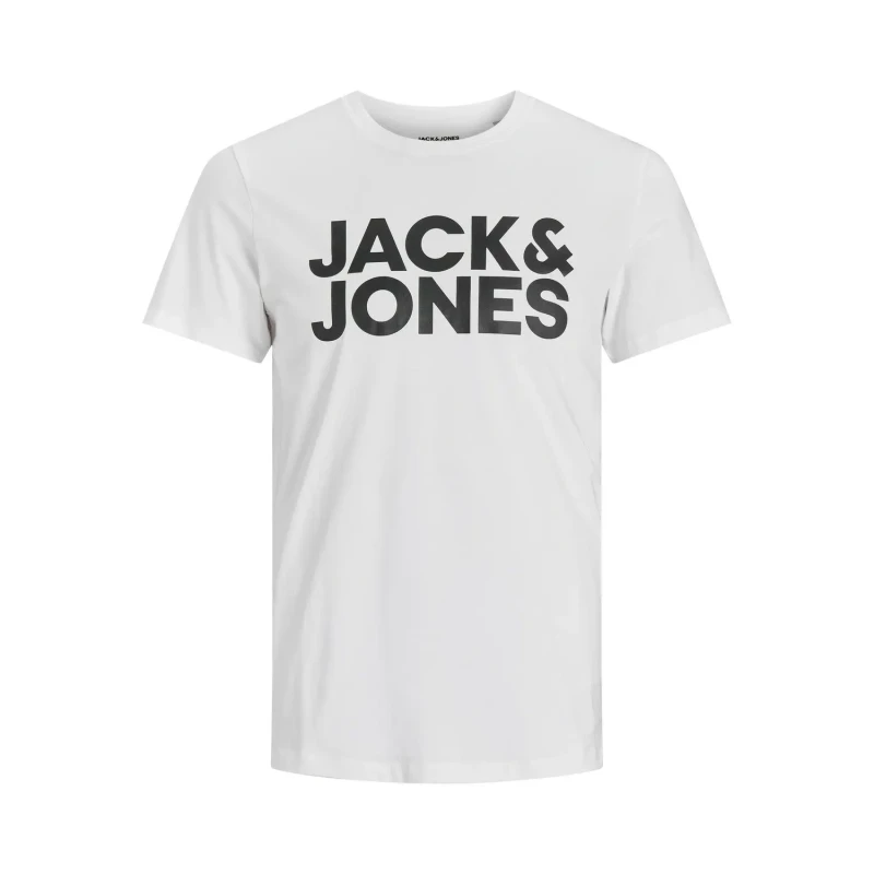Image of jack & jones Crew Neck T-Shirt with Short Sleeves White Men S;M