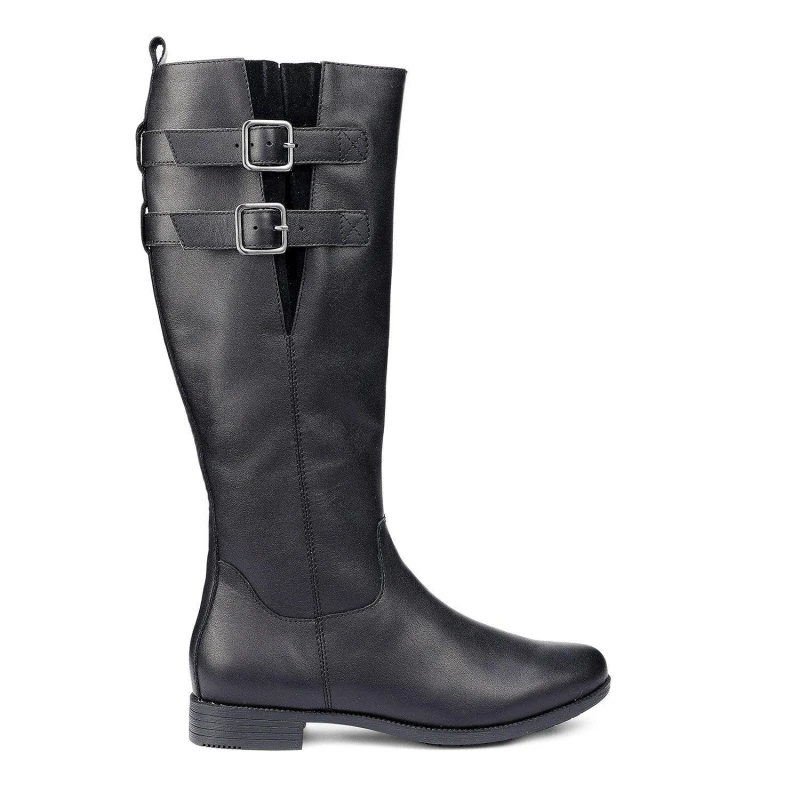 Image of Hotter Bamburgh Tall Wide Fit Boots Black female 6 (39)