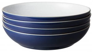 Image of Denby Elements Set of 4 Pasta Bowls Blue