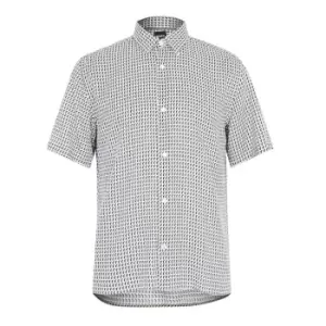Image of Boss Leno Pattered Shirt - Beige