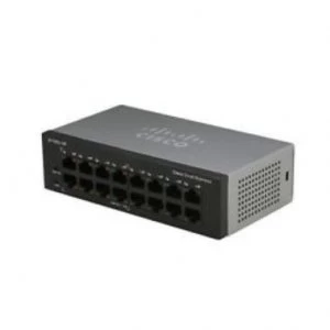 Image of Cisco Small Business SF110D-16HP Unmanaged L2 Fast Ethernet (10/100) Black Power over Ethernet (PoE)