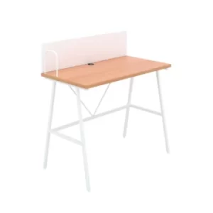 Image of Jemini Soho Desk with Backboard 1000x540x1250mm Beech/White KF90773