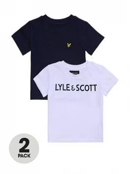 Image of Lyle & Scott Toddler Boys 2pack Tee - White, Size 2 Years