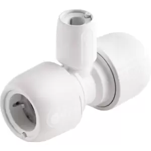 Image of Hep2O Branch Reduced Tee 22 x 22 x 10mm in White Plastic