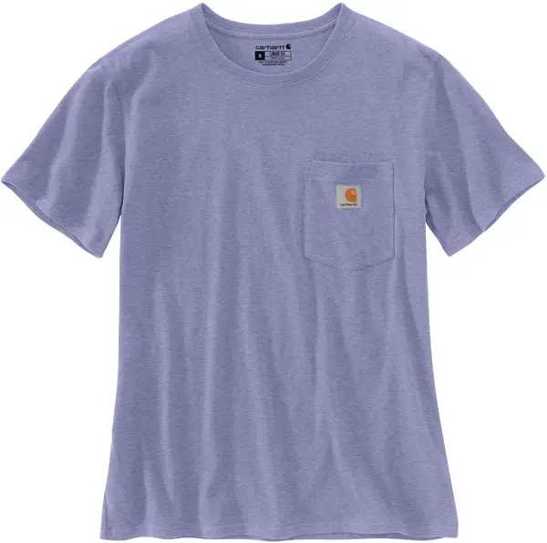 Image of Carhartt Workwear Pocket Womens T-Shirt, blue, Size L