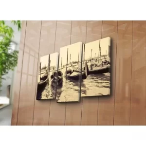 Image of 3KBPAT-12 Multicolor Decorative Canvas Painting (3 Pieces)