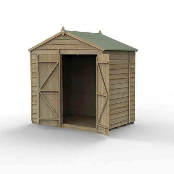 Image of Forest Garden 4LIFE Apex Shed 7x5 - Double Door - No Window