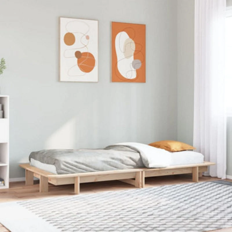 Image of VIDAXL Vidaxl - Bed Frame without Mattress 90x190cm Single Solid Wood Pine 8721102851551