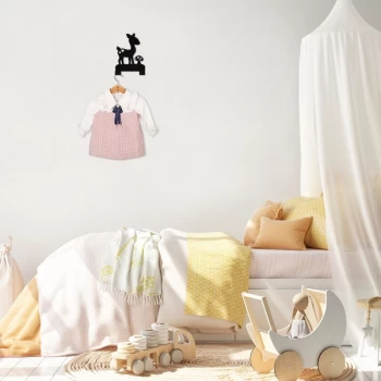 Image of Deer - Black Metal Wall Hook