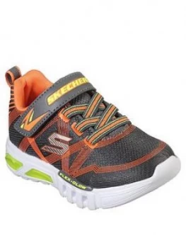 Image of Skechers Flex-Glow Trainers - Charcoal, Size 4 Younger
