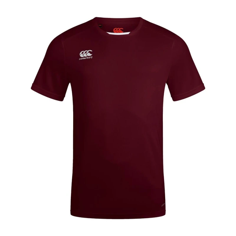 Image of Canterbury Mens Club Dry Vapodri T-Shirt in Maroon Size: Large Maroon Male L