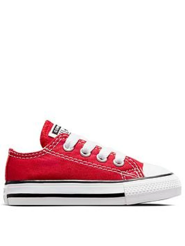 Image of Converse Lifestyle Chuck Taylor Ox Infants Trainers - Red Red C2