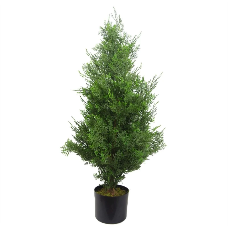 Image of Leaf 90cm Artificial Cypress Topiary Green unisex