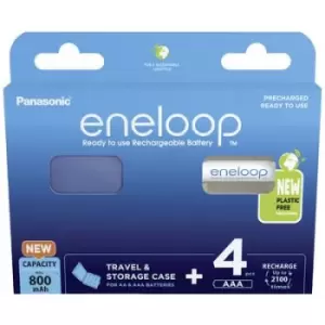 Image of Panasonic eneloop HR03 +Box AAA battery (rechargeable) NiMH 800 mAh 1.2 V 4 pc(s)