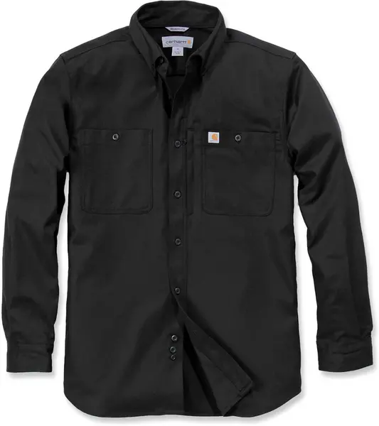 Image of Carhartt Rugged Professional Work Long Sleeve Shirt, black, Size S
