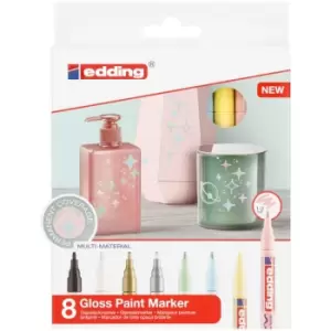 Image of Gloss Paint Marker 8 pcs Multicolour 751 edding - multicolour