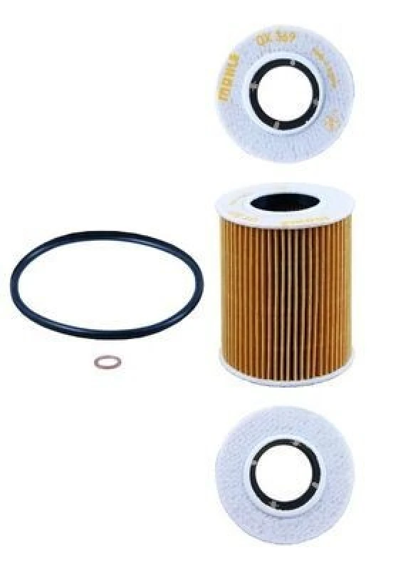 Image of MAHLE OX 369D Oil filter Filter Insert, with gaskets/seals Oil Filter (7)