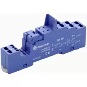 Image of Finder 95.55 Relay socket Finder 40.51, Finder 40.52, Finder 41.61, Finder 44.62 (L x W x H) 95.6 x 15.8 x 32.5mm