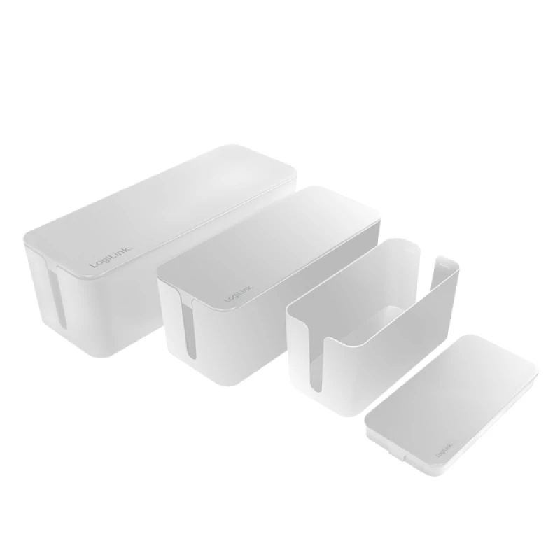 Image of LogiLink KAB0078 cable organizer Universal Cable box White 3 pc(s)