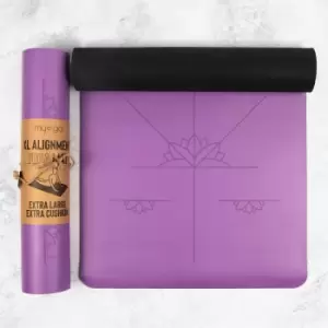 Image of Extra Large Purple Alignment Yoga Mat