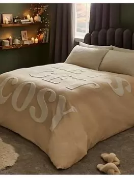 Image of Silentnight Let&Rsquo;S Get Cosy Fleece Duvet Cover Set