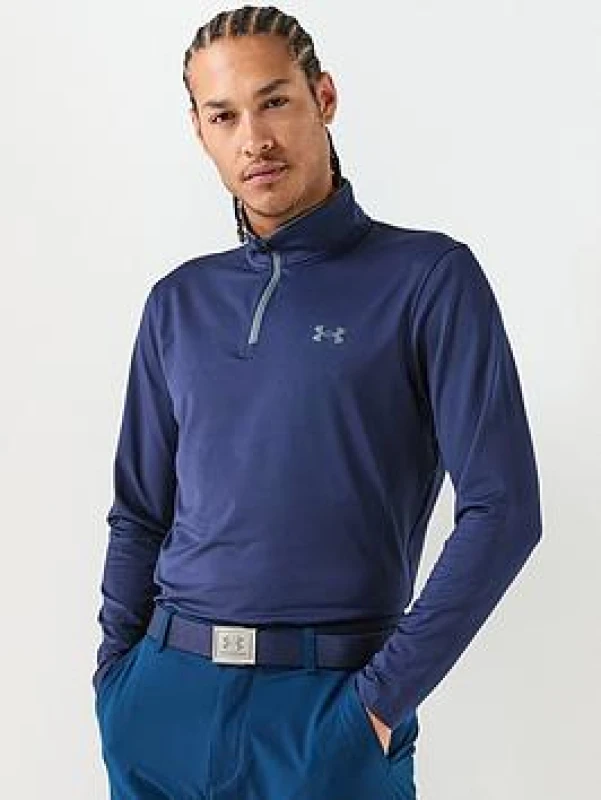 Image of Under Armour Armour Match Play Zip Mens - Blue Blue M