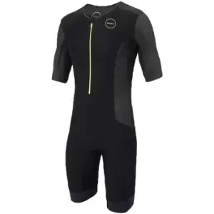 Image of Zone3 Aquaflo Plus Short Sleeve Trisuit - Black