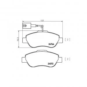 Image of Front Brake Pad Set BREMBO P 24 150