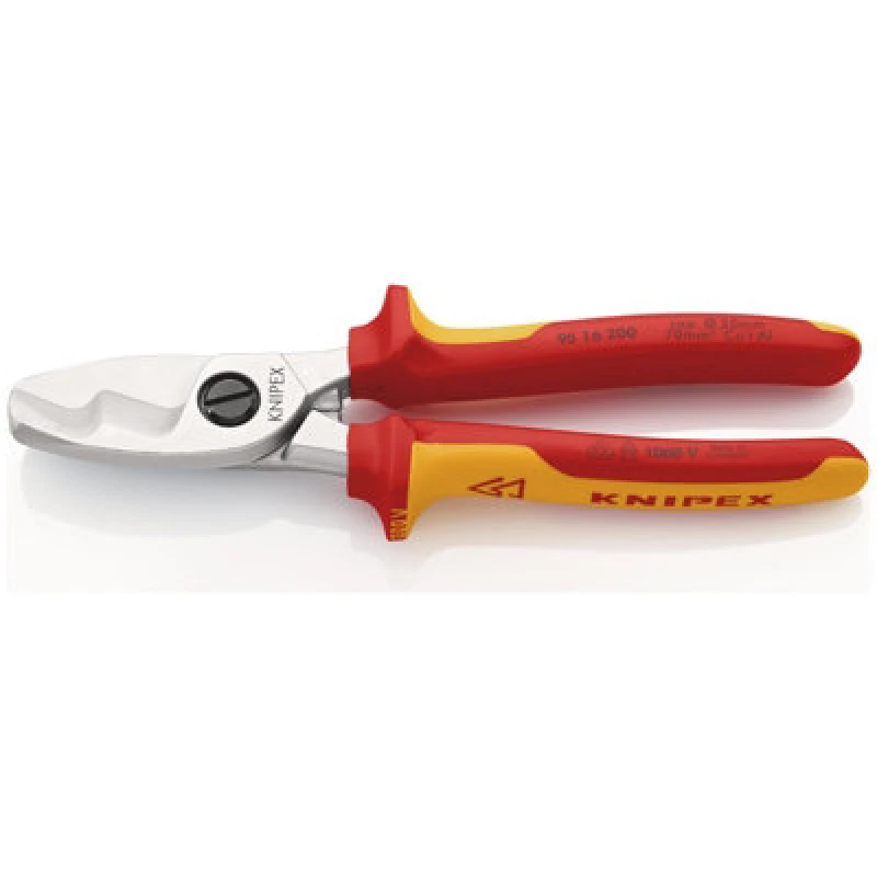 Image of Knipex 95 16 200 Sb Vde Insulated Cable Shears, 200mm 34059