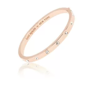 Image of Kate Spade New York Set In Stone Enamel Stone Hinged Bangle - Rose Gold