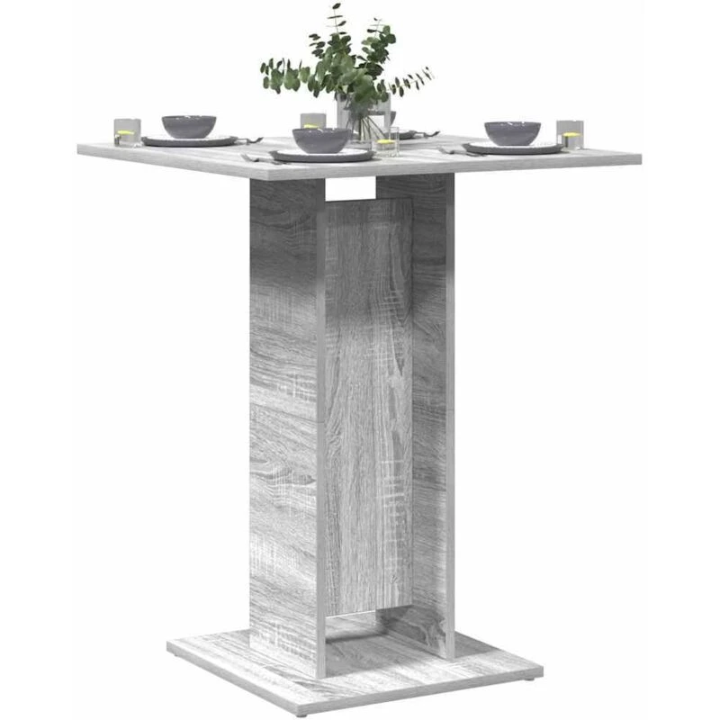 Image of VIDAXL Bistro Table Grey Sonoma 60x60x75cm Engineered Wood Vidaxl 8720286931684