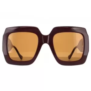 Image of Rectangle Brown Brown Sunglasses