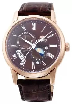 Image of Orient RA-AK0009T10B Sun & Moon Mechanical (42.5mm) Brown Watch
