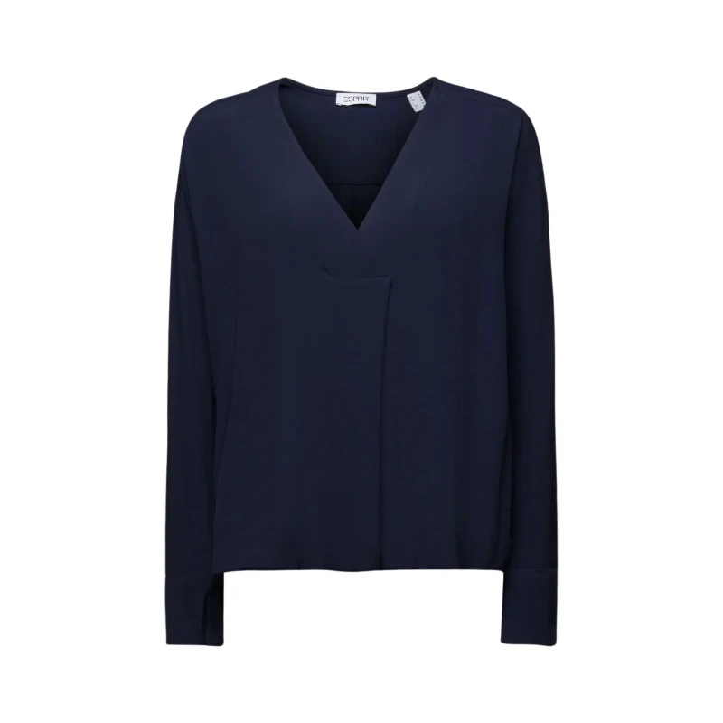 Image of Esprit Womens v-neck blouse Esprit Bleu Female S