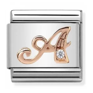Image of Nomination CLASSIC Rose Gold Letters A Charm 430310/01