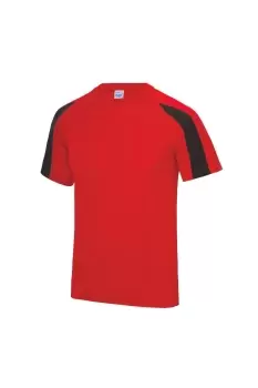 Image of Just Cool Contrast Plain Sports T-Shirt