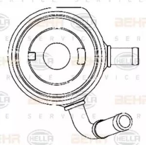 Image of Behr Heat Exchanger 8MO376797-111 with Seal Genuine replacement for Car