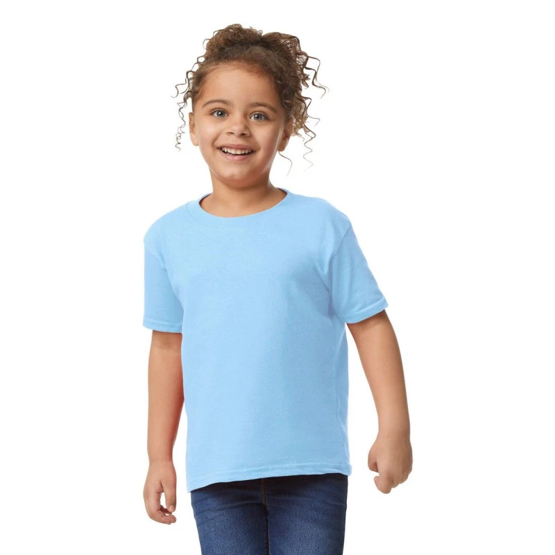 Image of Gildan Plain Cotton Heavy T-Shirt in Light Blue Size: 2 Years Light Blue Unisex 2 Years