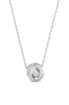 Image of Sterling Silver 925 Large Mesh Knot Pendant Necklace