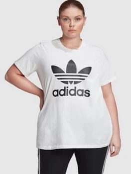 Image of Adidas Originals Trefoil T-Shirt - Plus Size - White