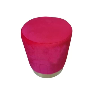 Image of Stanford Home Home Tall Velvet Stool - Fuchsia