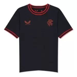Image of Castore Rangers FC Lifestyle Short Sleeves T-Shirt - Black