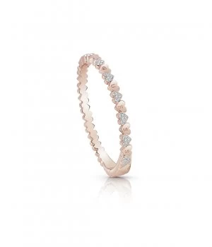 Image of Guess Swarovski Cyrstal Hearts Rose Gold Plated Bangle