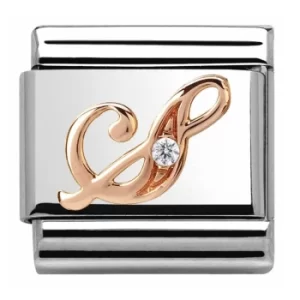 Image of Nomination CLASSIC Rose Gold Letter S Charm 430310/19