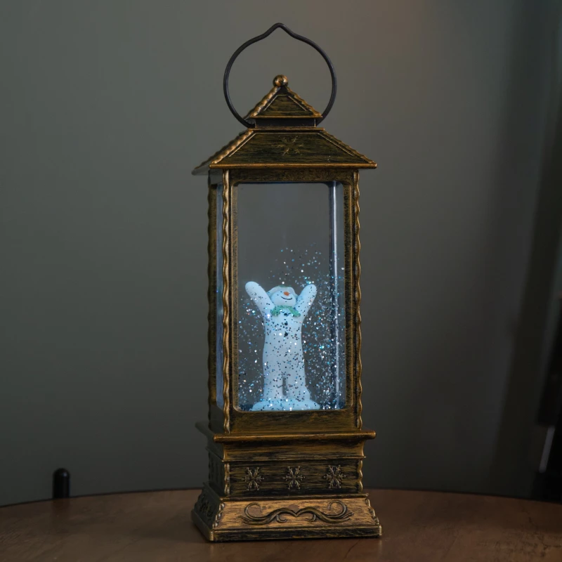 Image of 29cm Dual Powered Light up Christmas Water Spinner with The Snowman & RGB LEDs