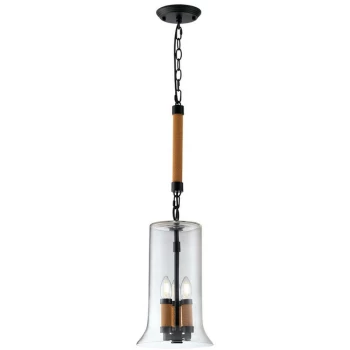 Image of Fan Europe Lighting - Fan Europe CHARLOT 3 Light Lanterns Pendant Ceiling Light Transparent 22x35cm