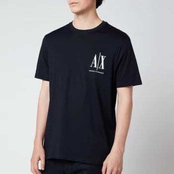 Image of Armani Exchange AX Small Icon Logo T-Shirt Navy Size M Men